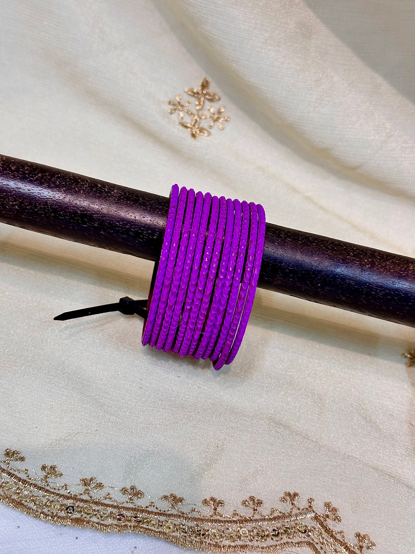 2.4 violet matte bangles
