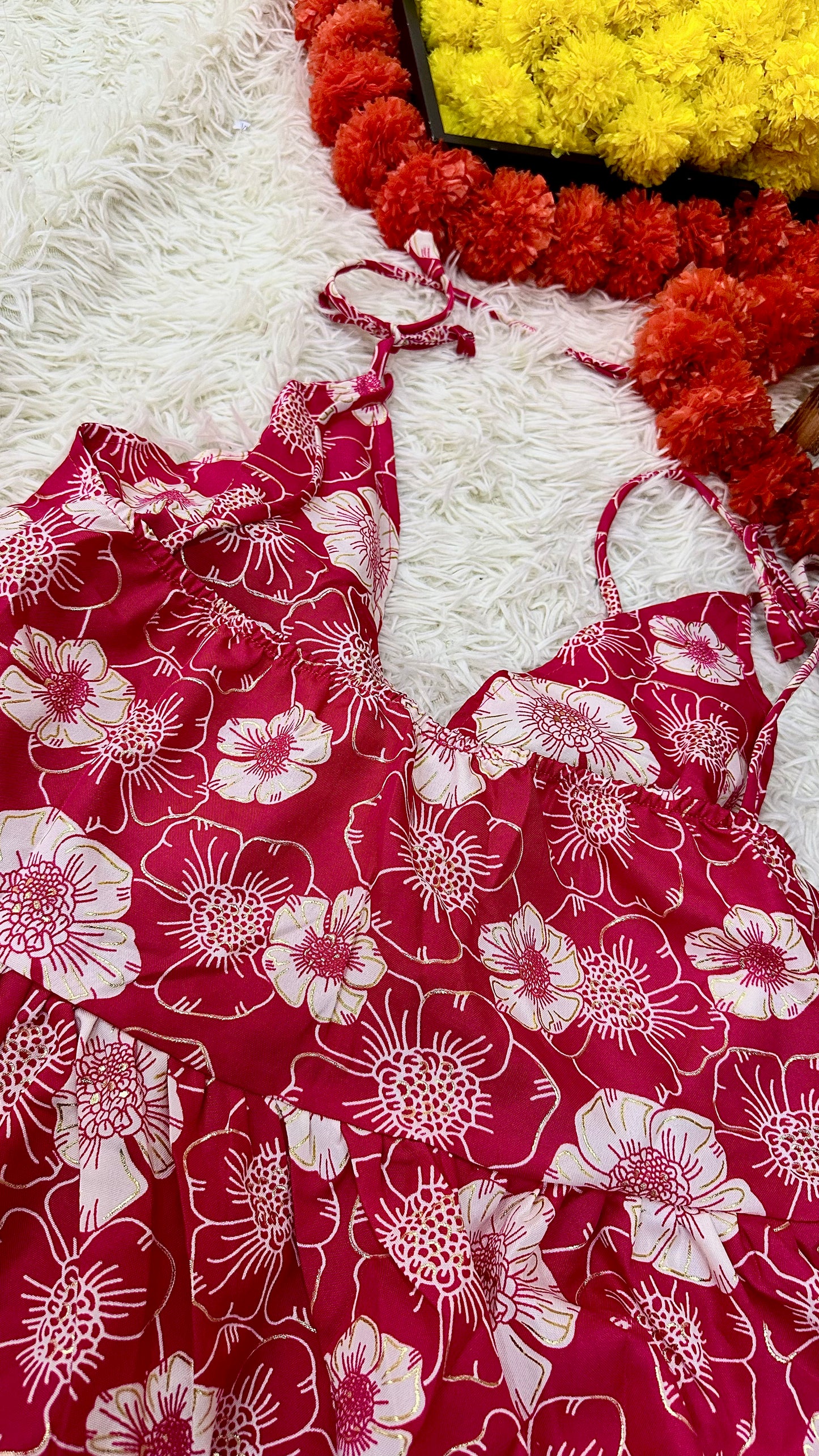 Short hot pink kurti