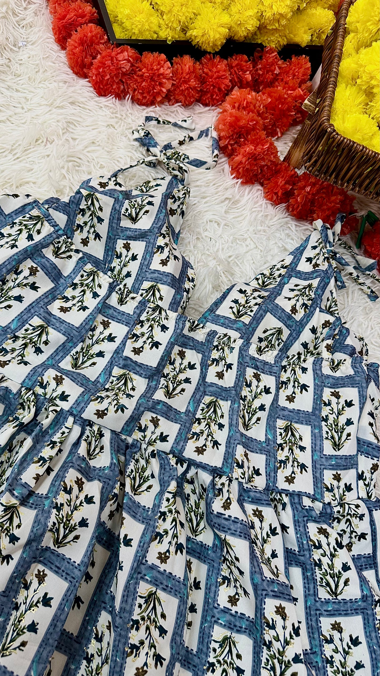 Baby blue short kurti