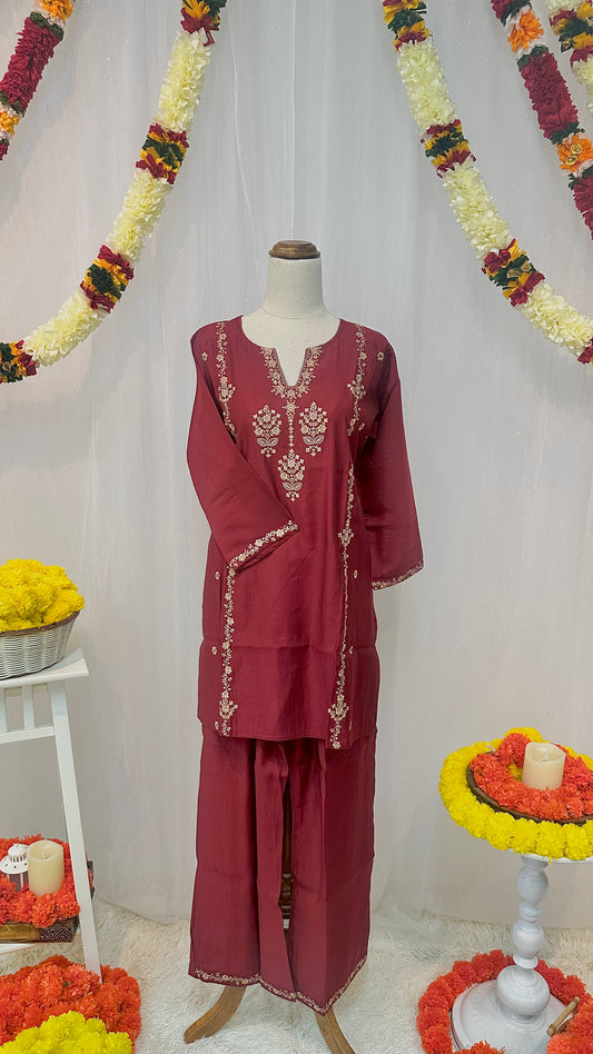 Maroon co-ord set