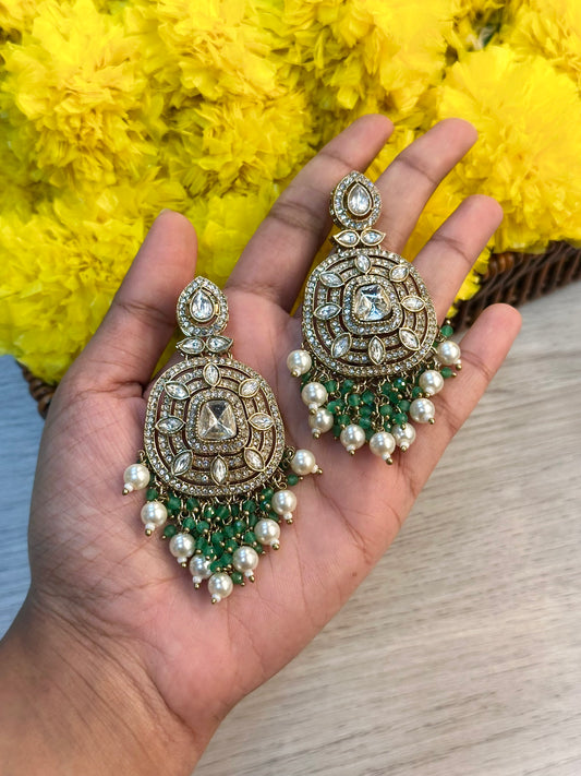 Green candy earrings