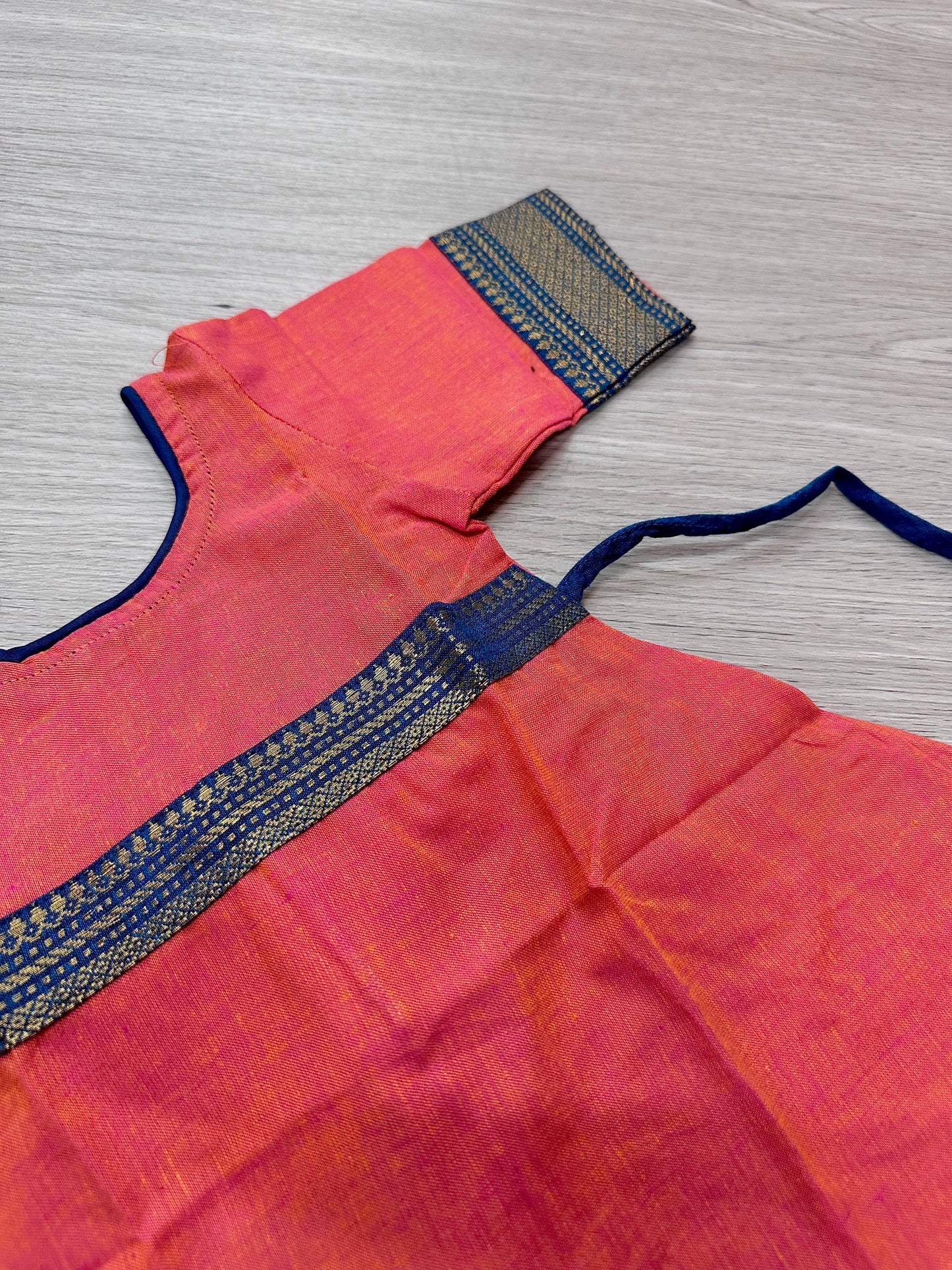 Pink cotton anarkali