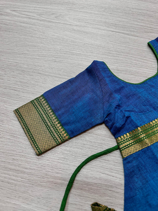 Blue cotton anarkali