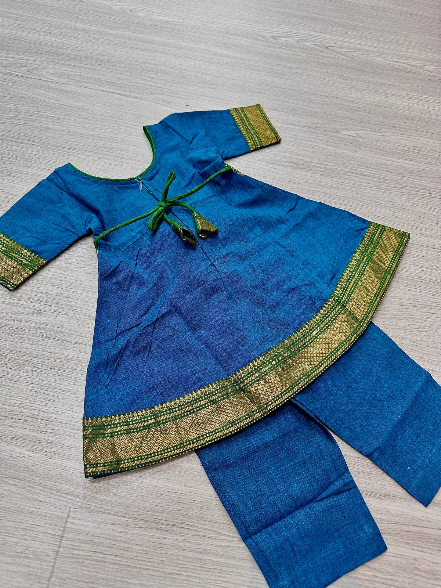 Blue cotton anarkali