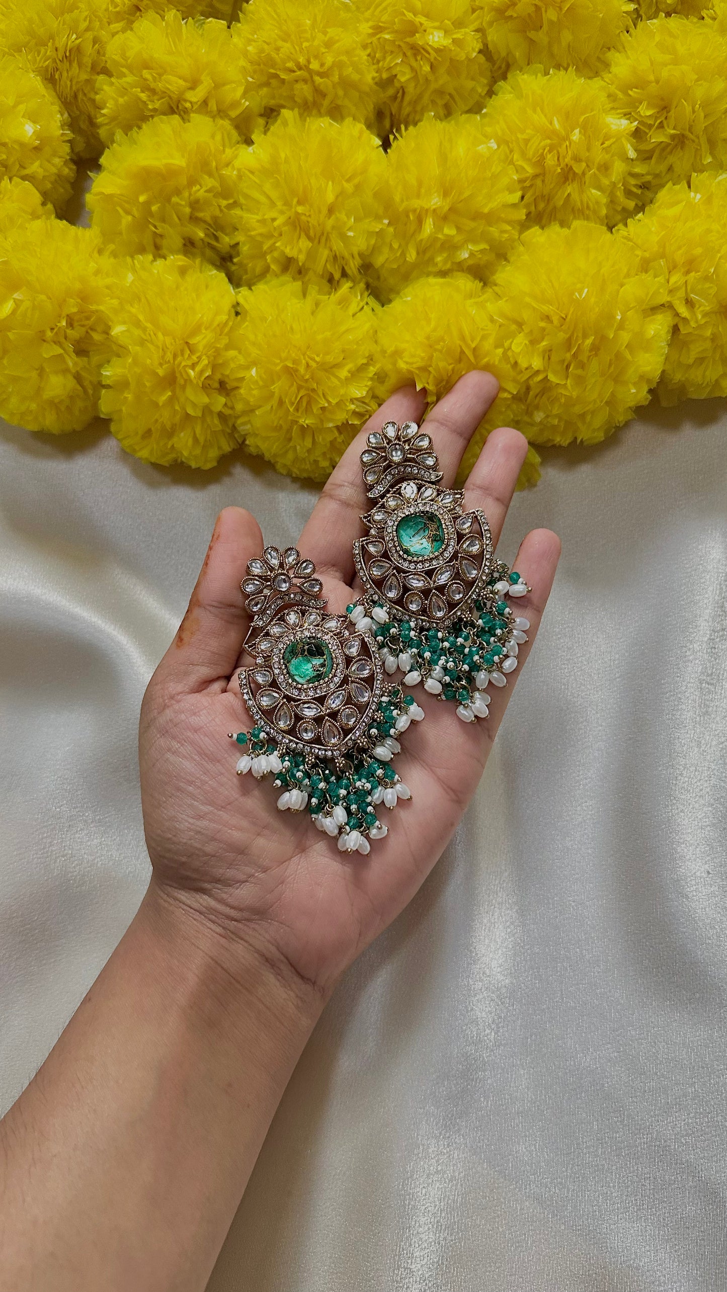 Marble turquoise earrings