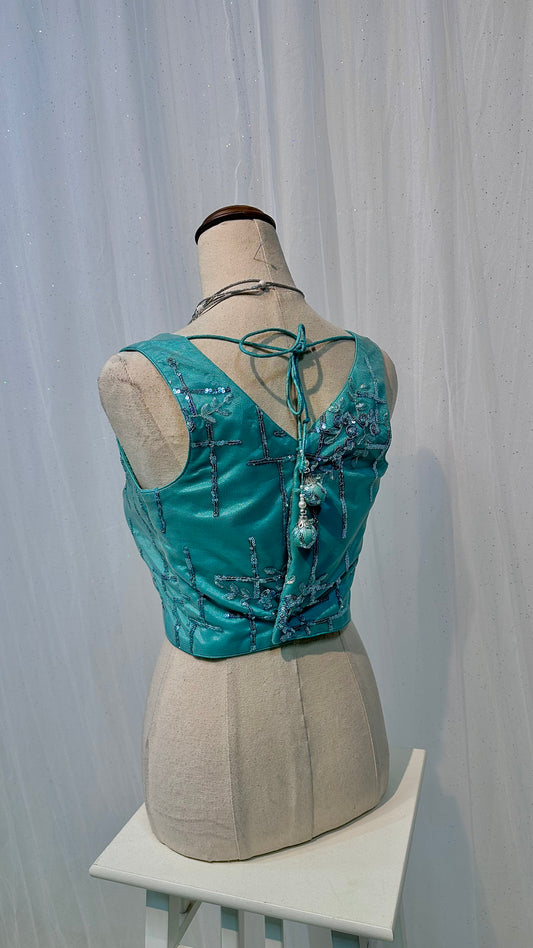 Aqua green blouse