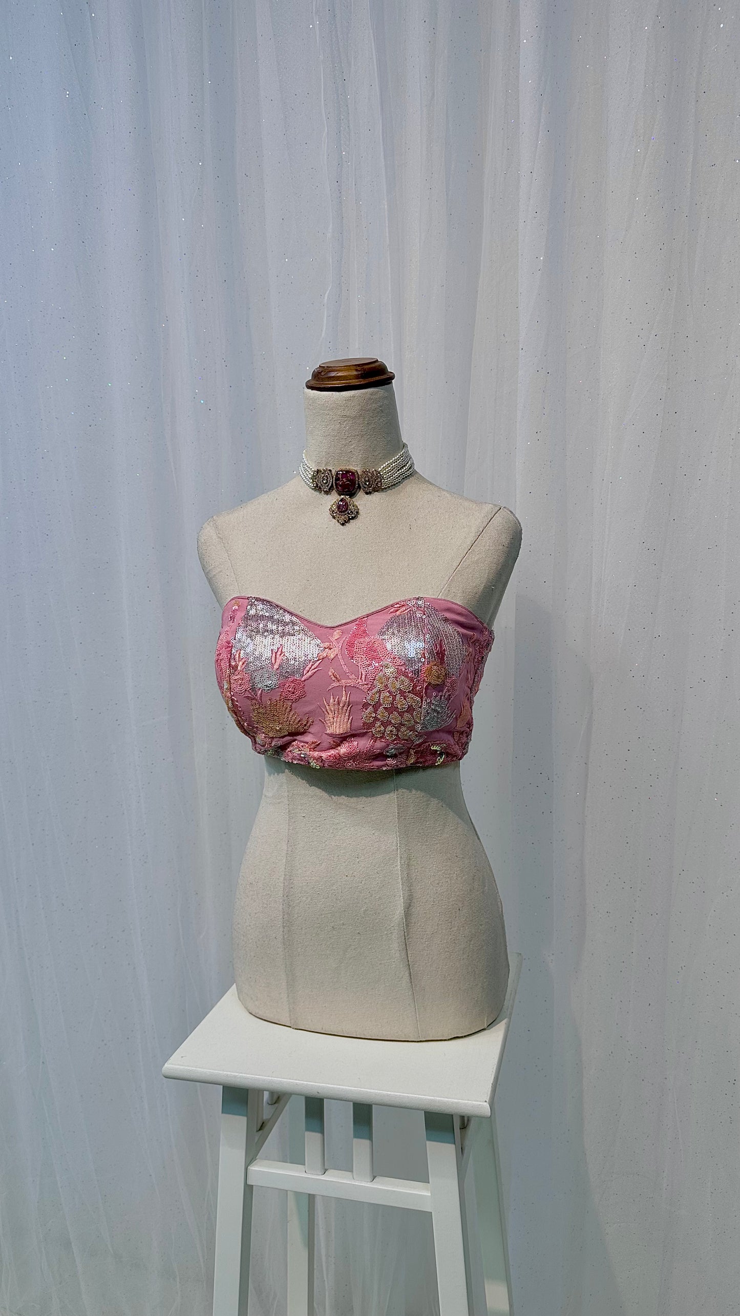 Tube baby pink blouse