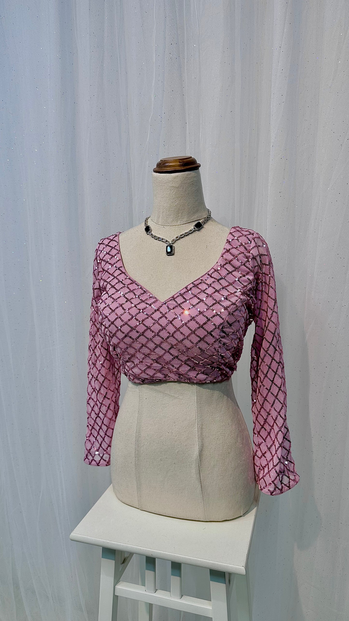 Baby pink rosegold blouse