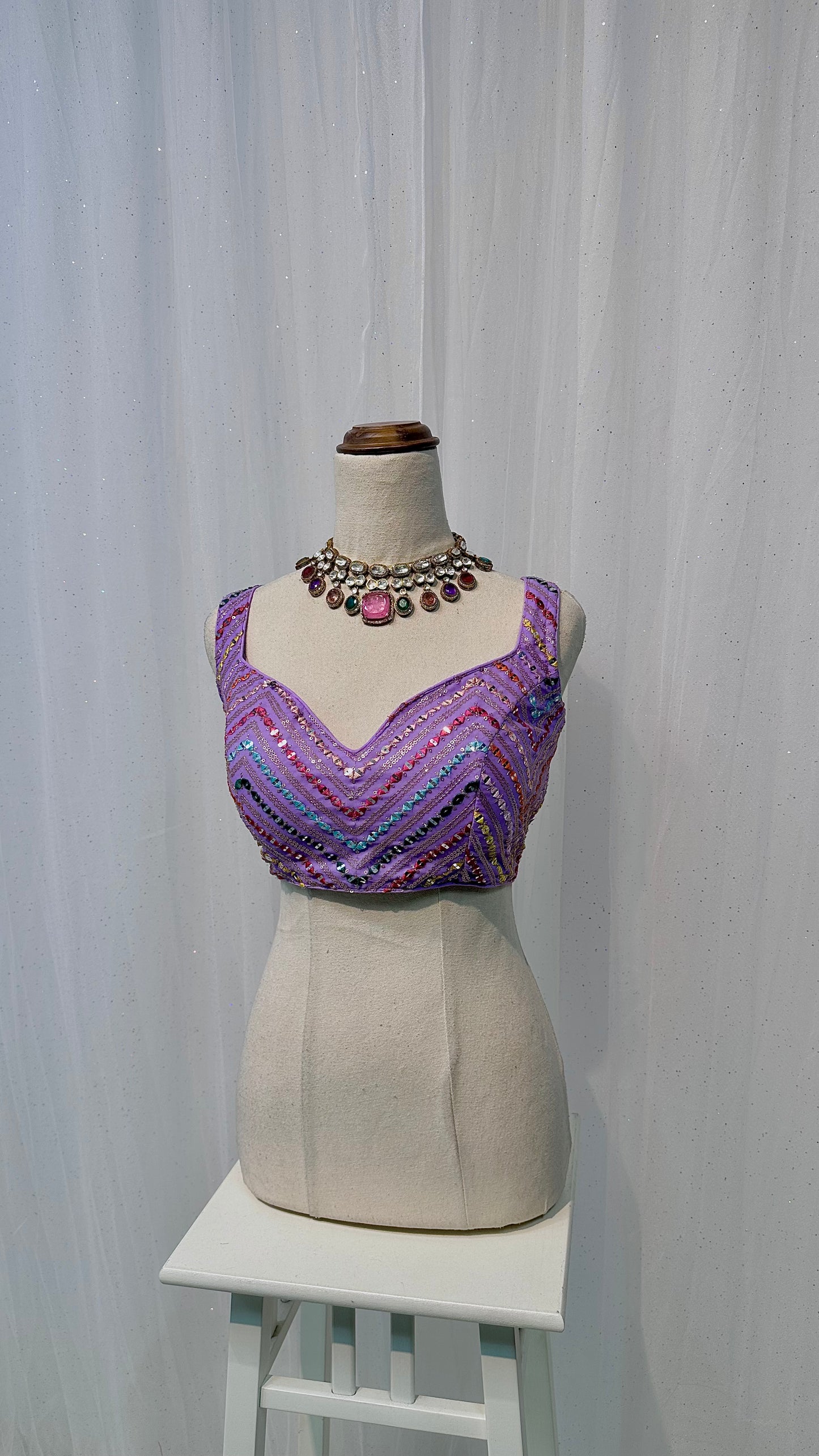 Purple multicolor blouse