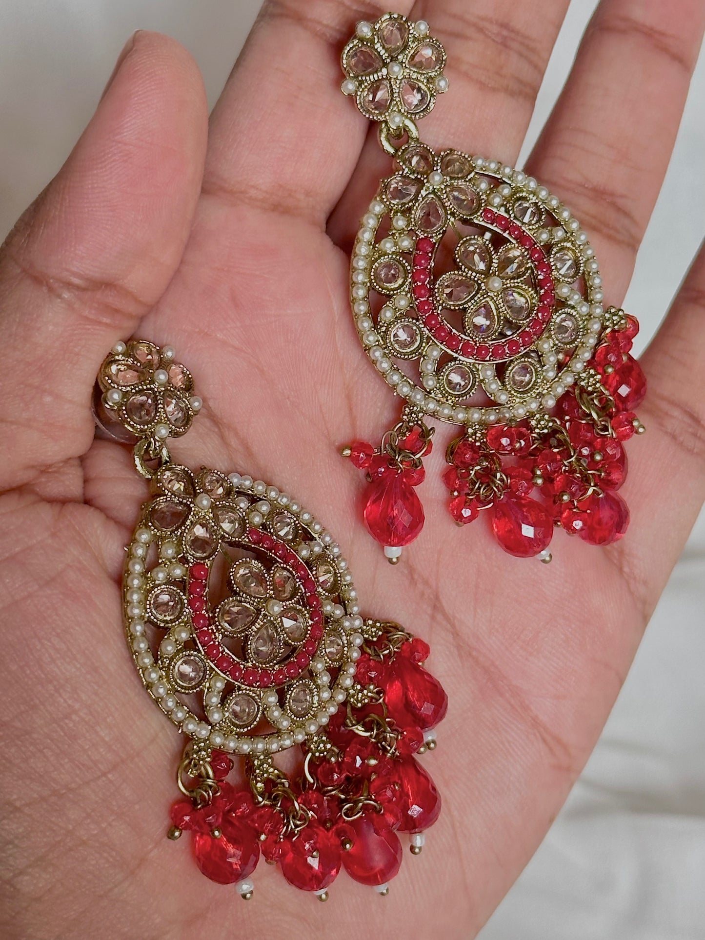 Red earrings