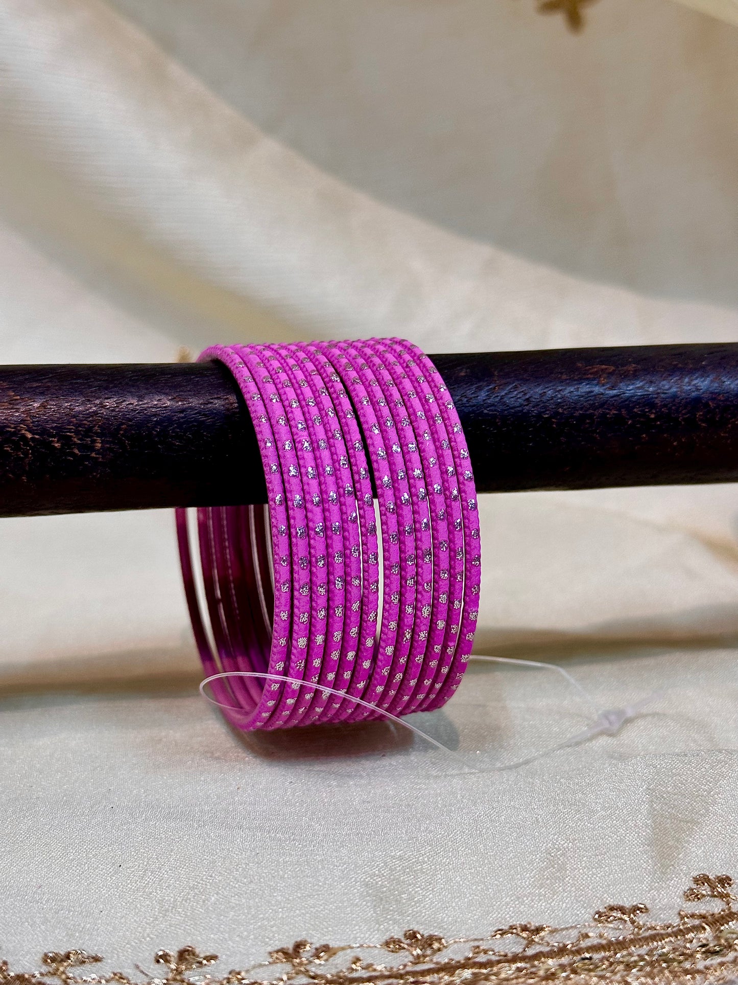 2.4 fuchsia pink bangles