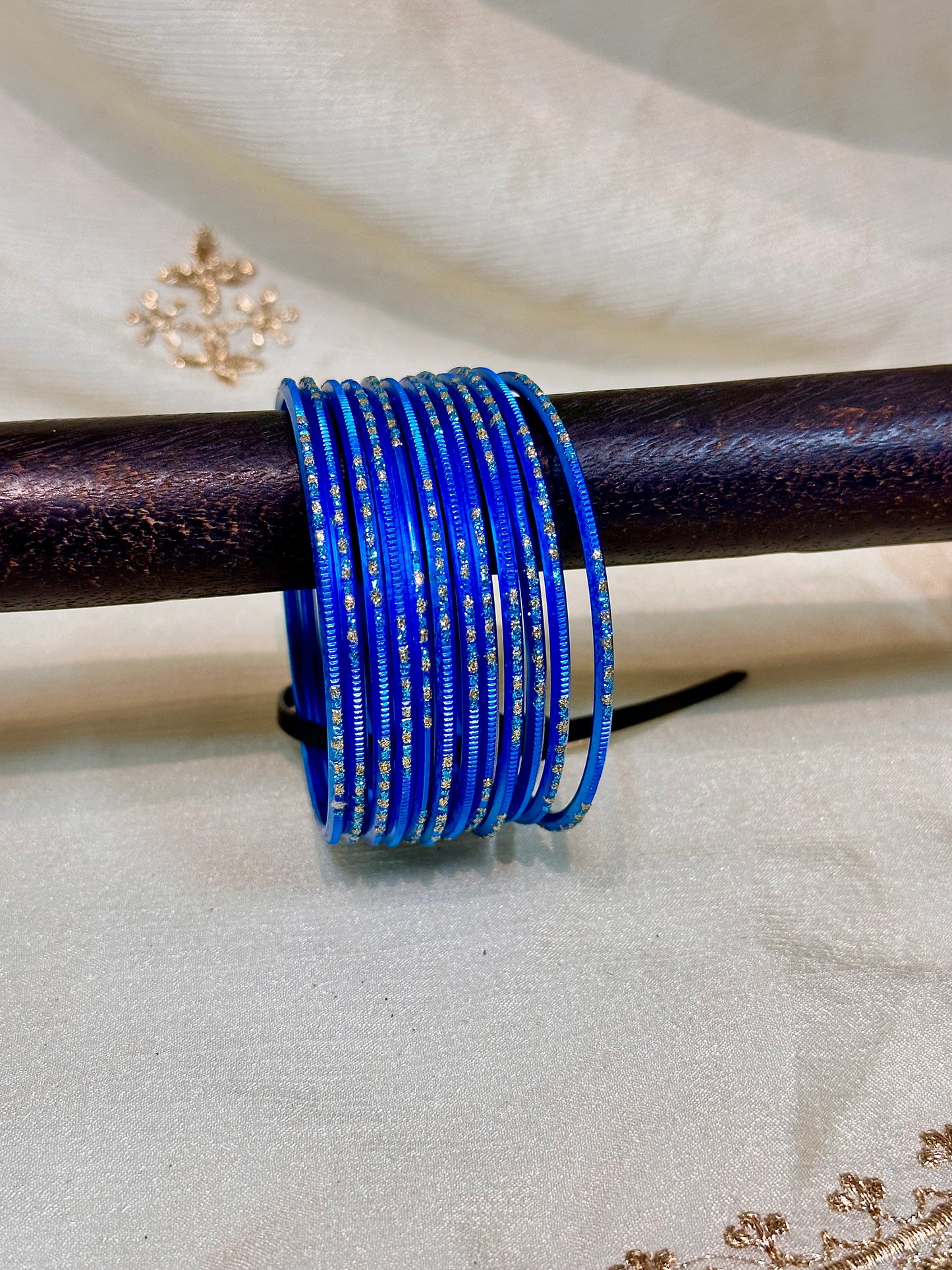 2.4 ocean blue shimmer bangles