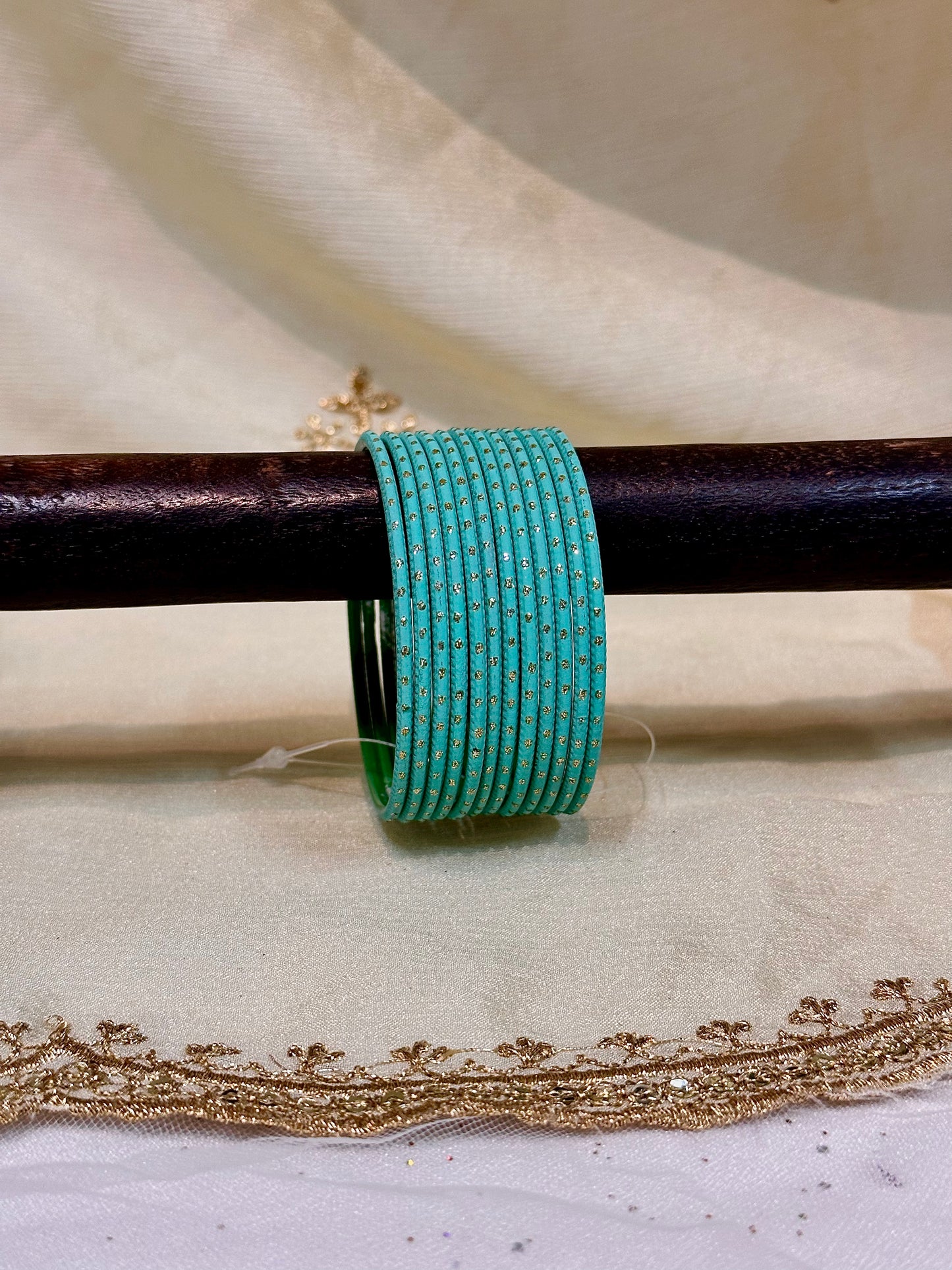 2.4 turquoise shimmer bangles