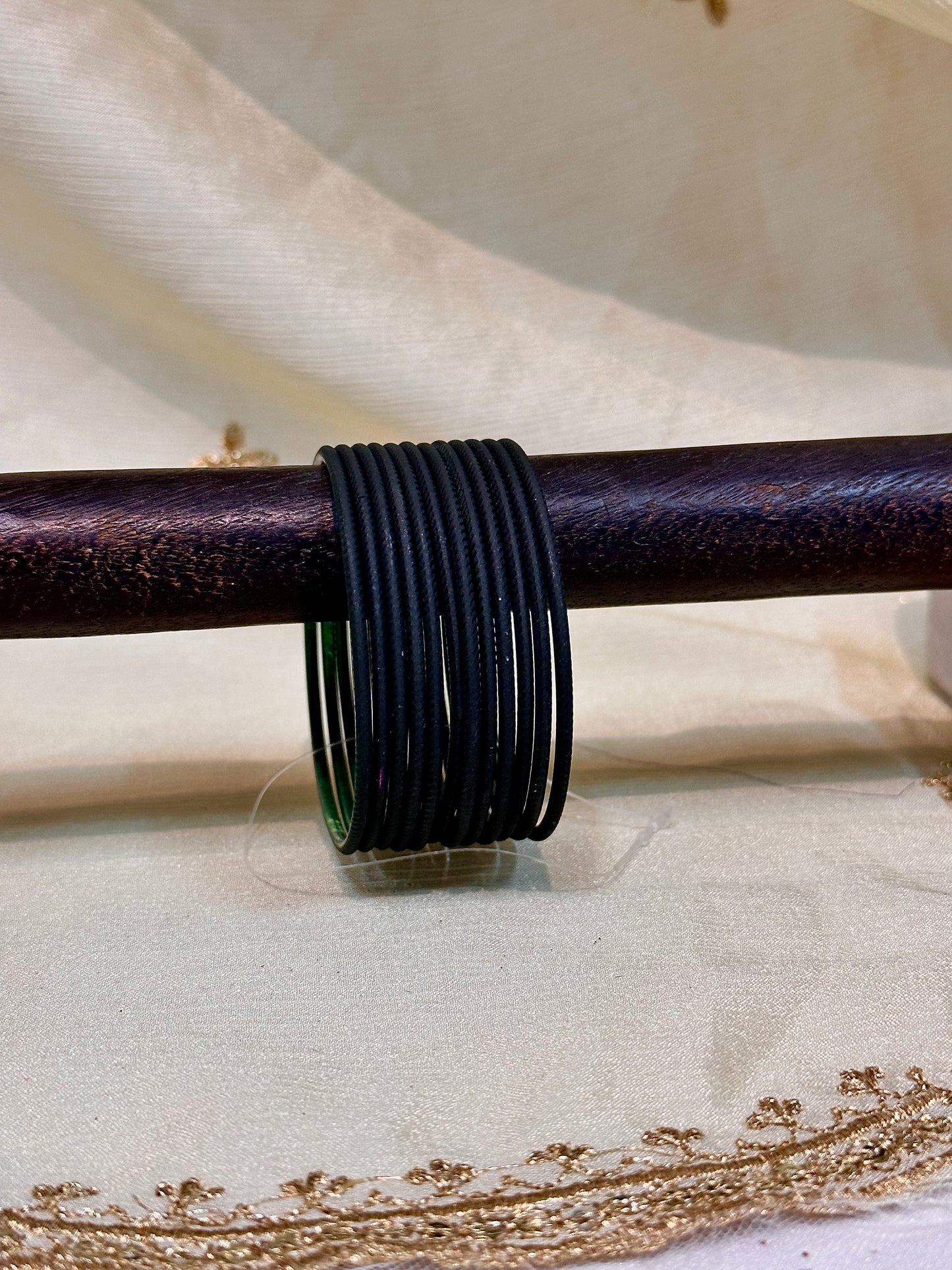 2.4 sacramento green velvet bangles