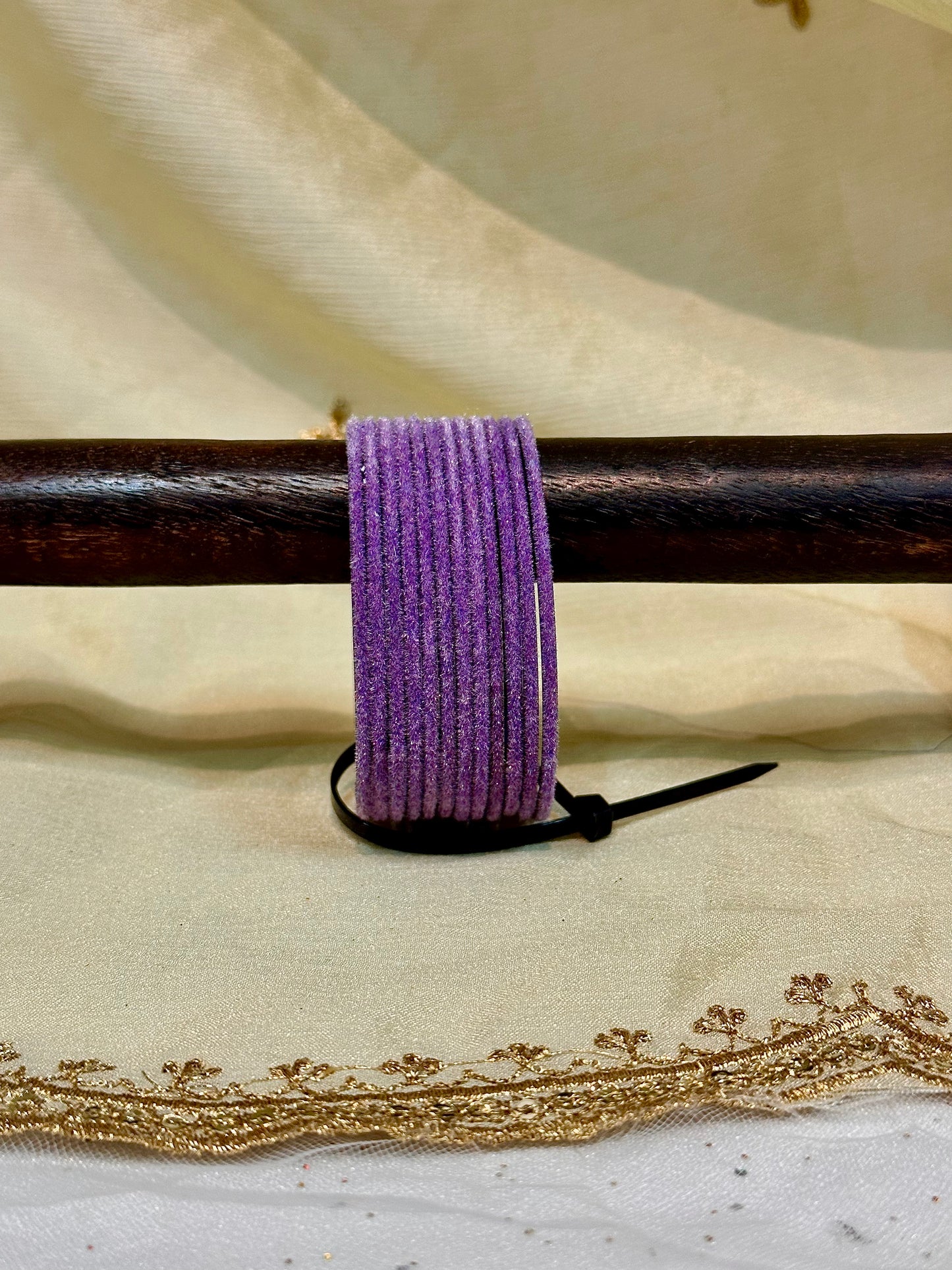2.6 lilac velvet bangles