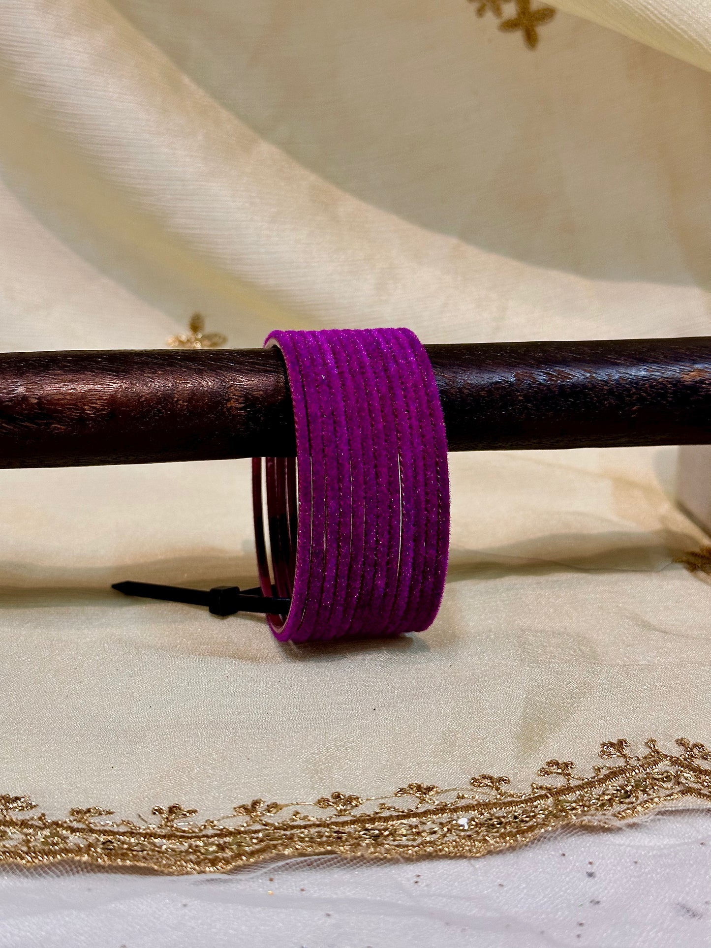 2.6 purple velvet bangles