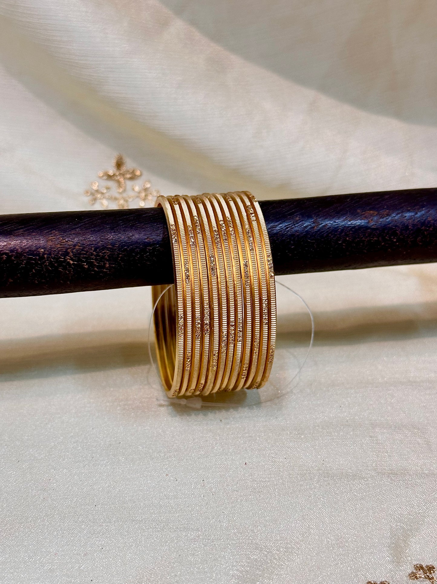 2.6 gold shimmer bangles