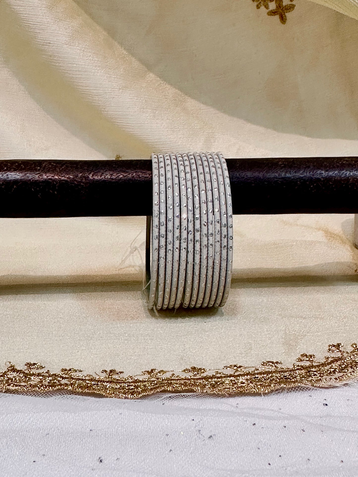 2.6 cloud grey shimmer bangles