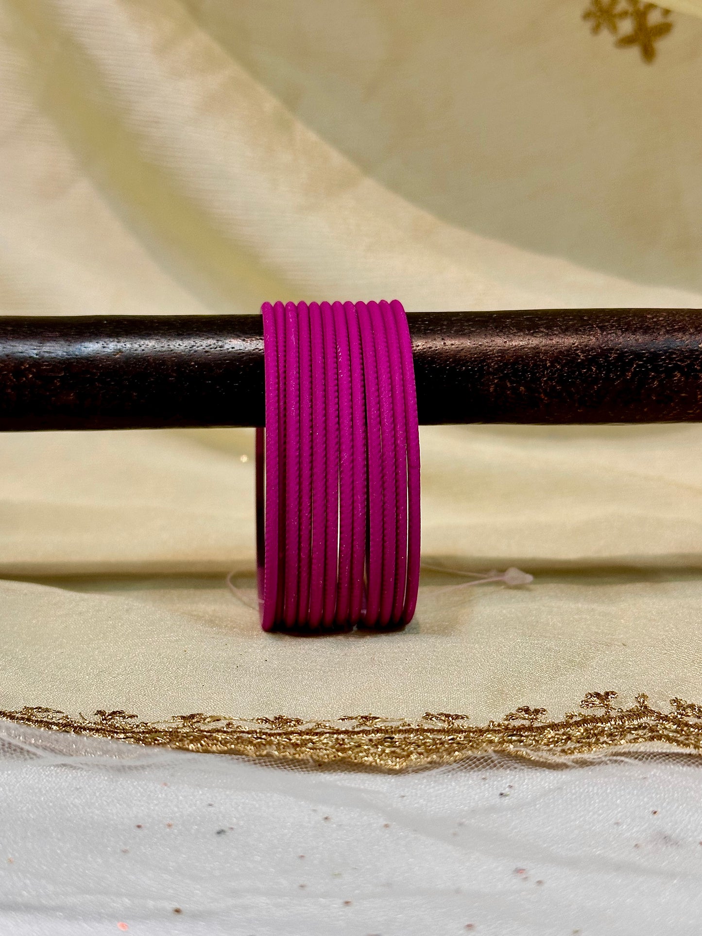 2.6 barbie pink matte bangles