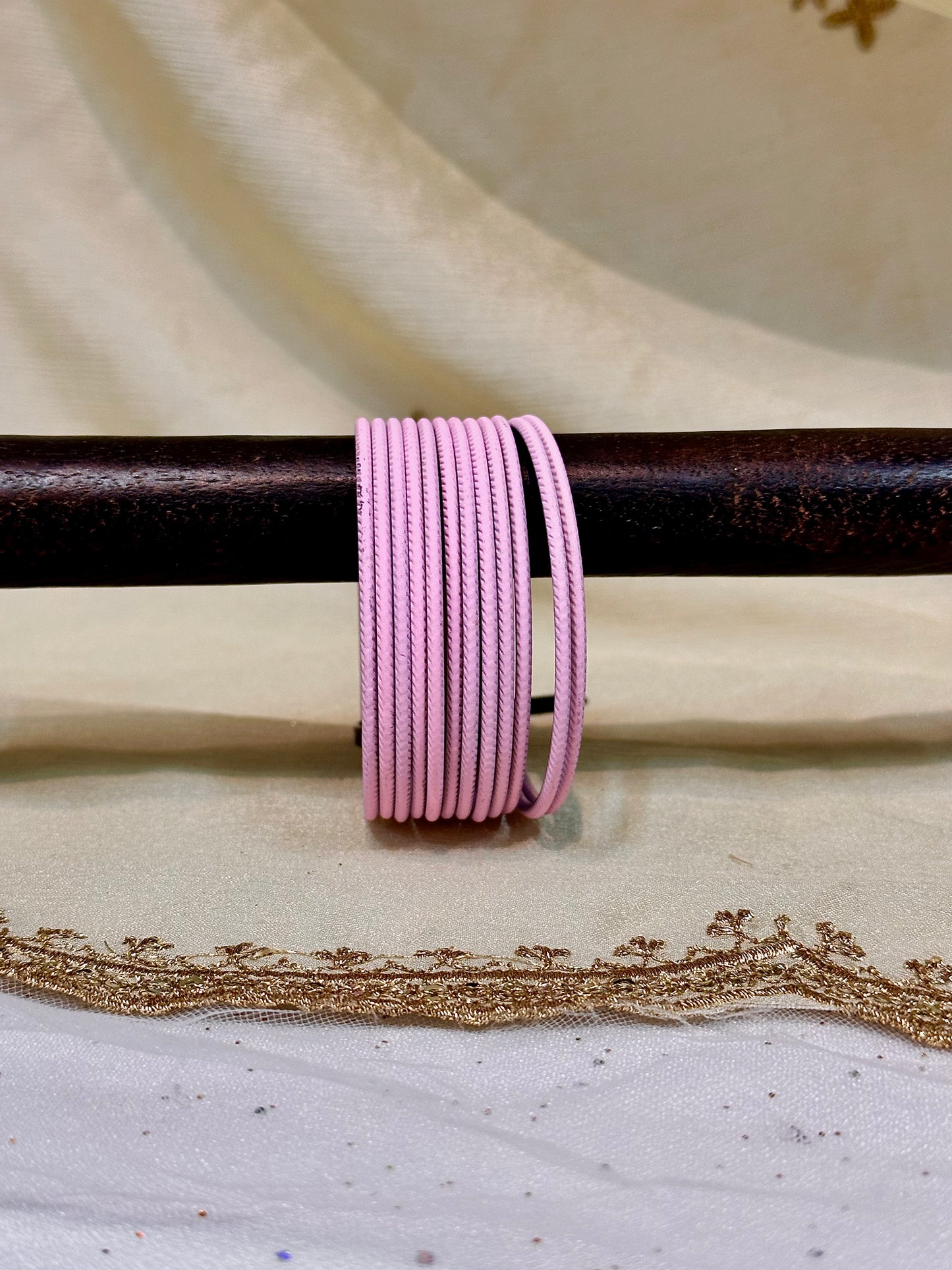 2.6 blush pink matte bangles