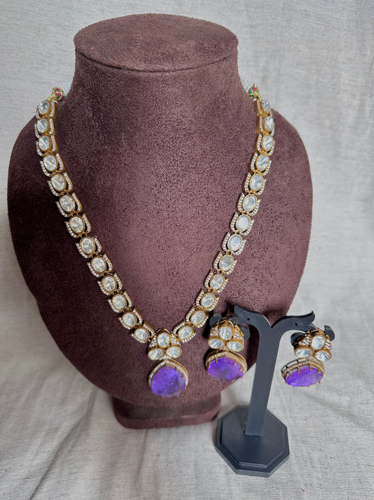 Lotus purple long chain set