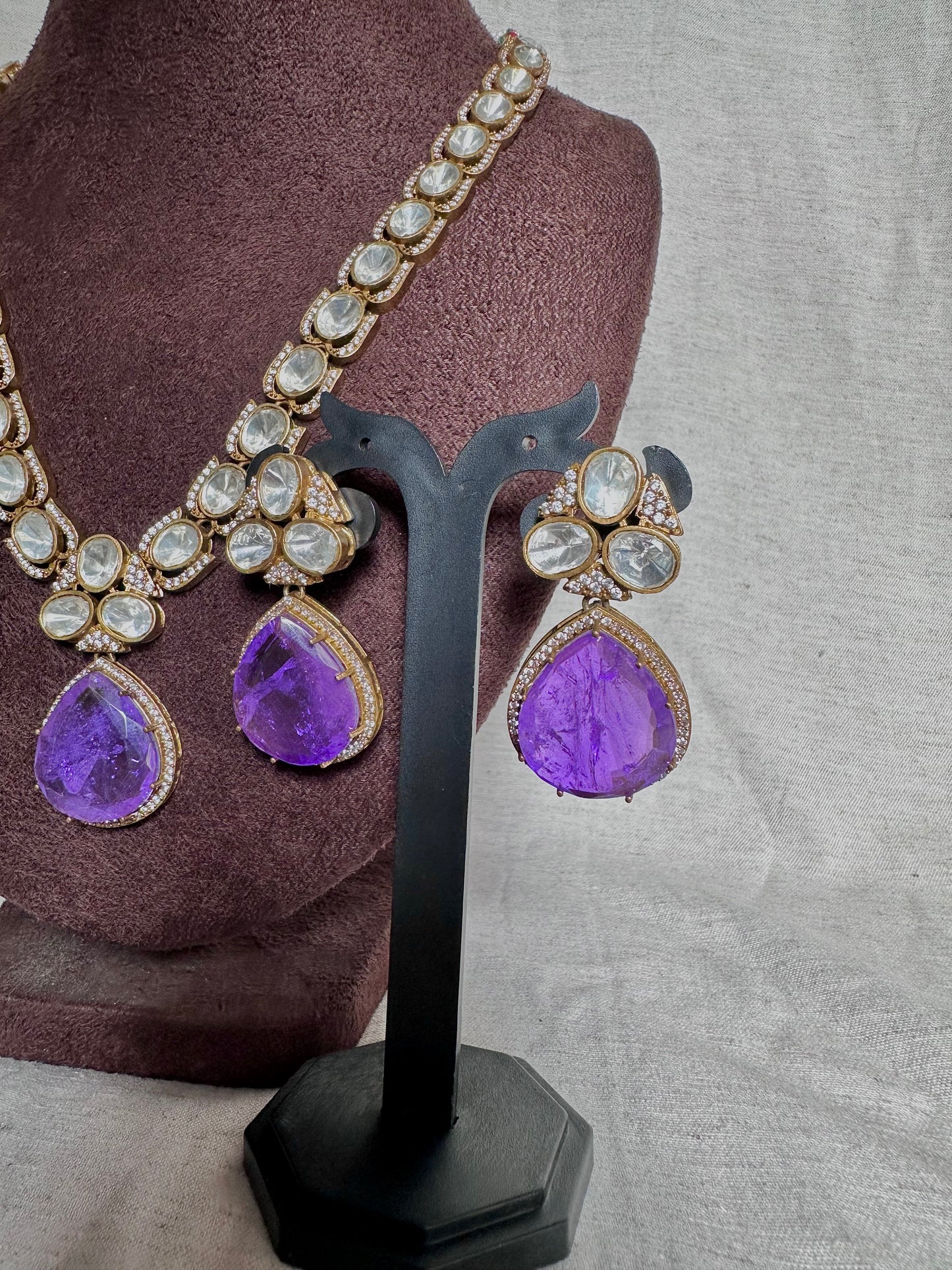 Lotus purple long chain set