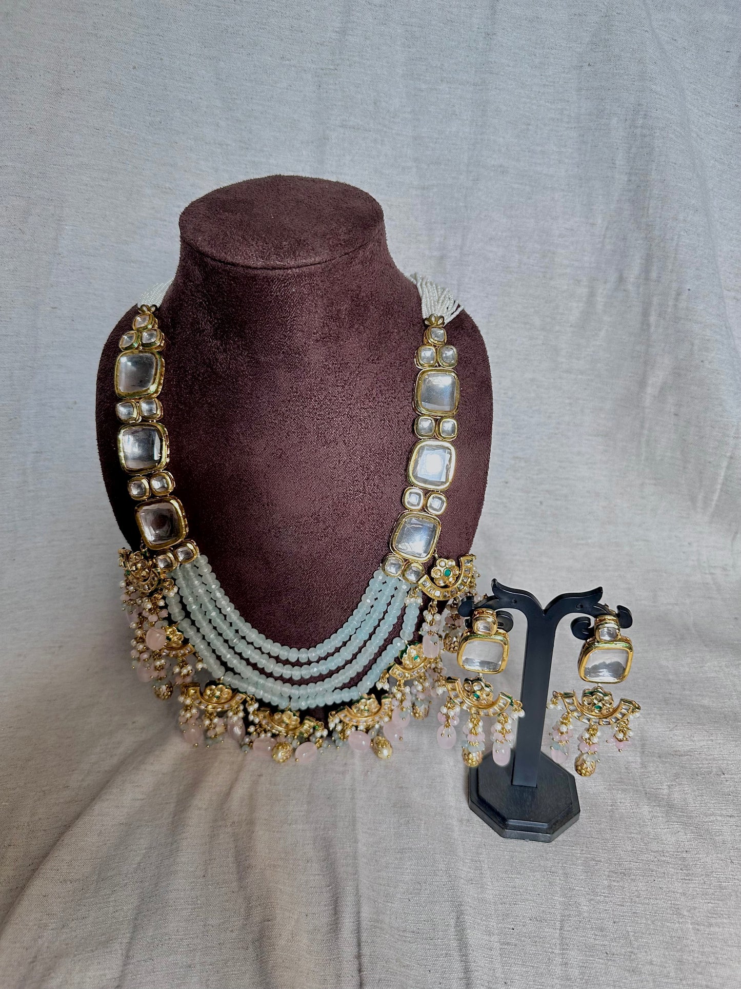 Premium kundan long chain set