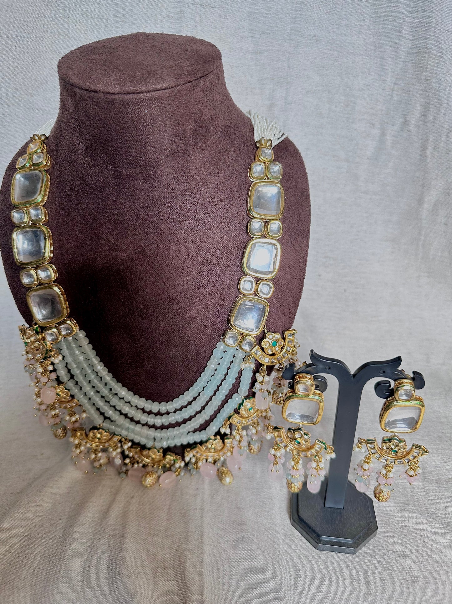 Premium kundan long chain set