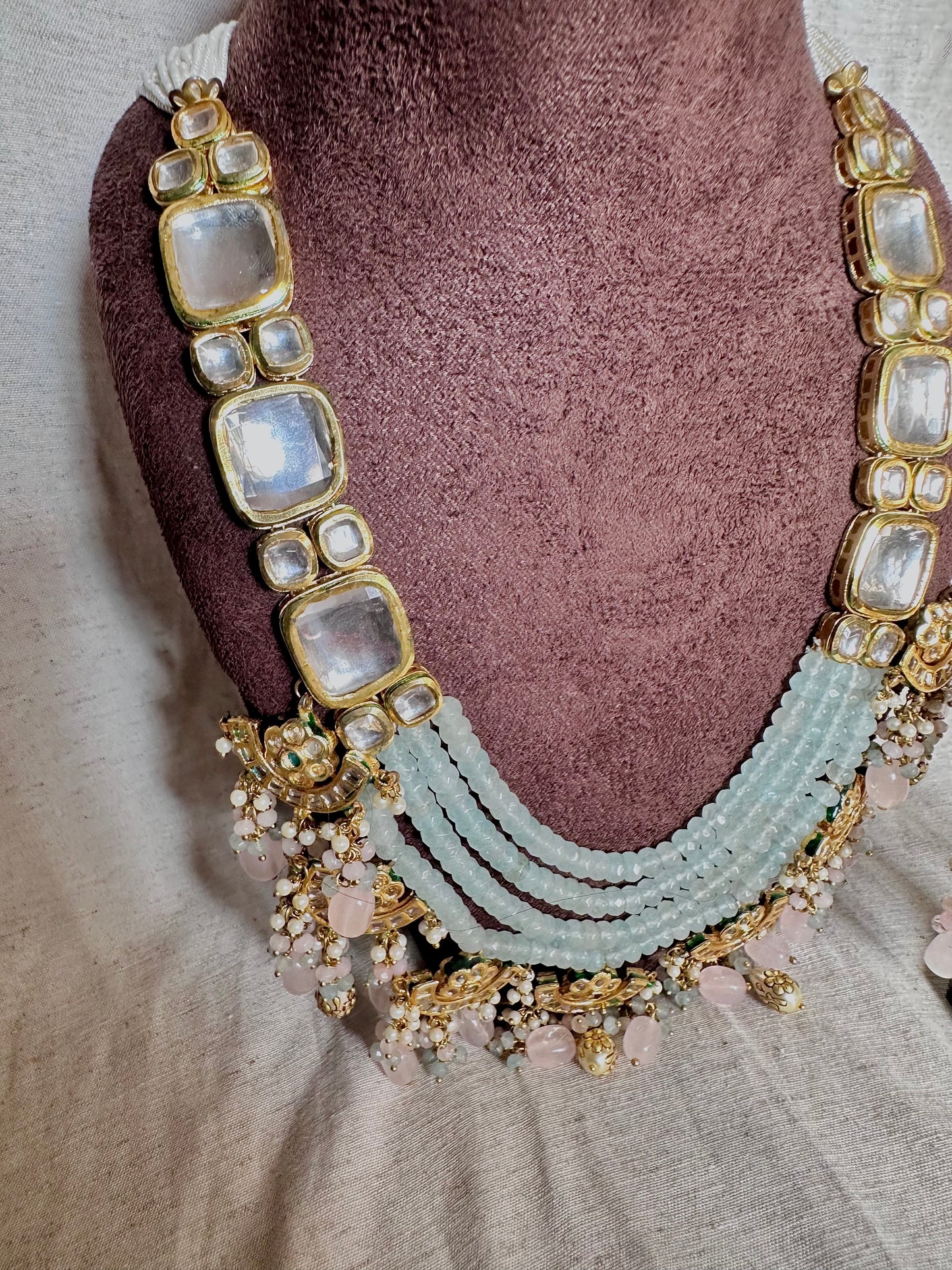 Premium kundan long chain set
