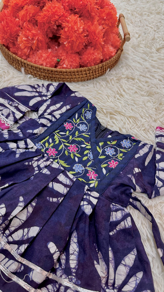 Blue premium cotton palazzo