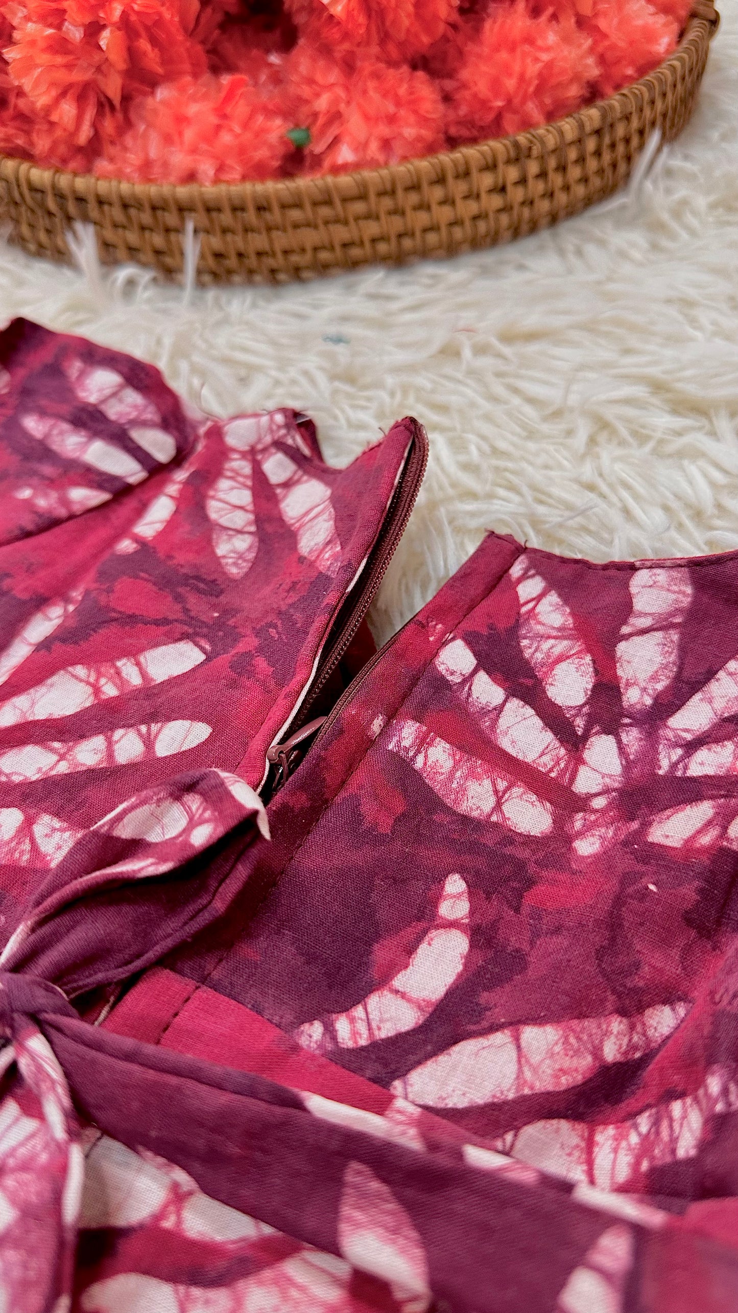 Red premium cotton palazzo