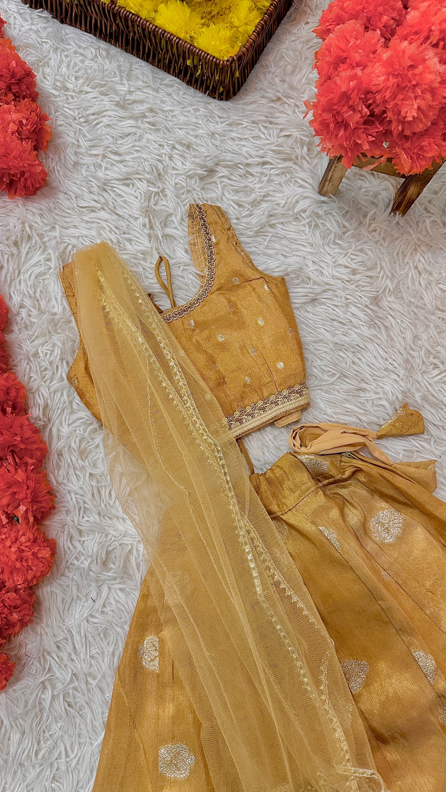 Gold banaras lehenga