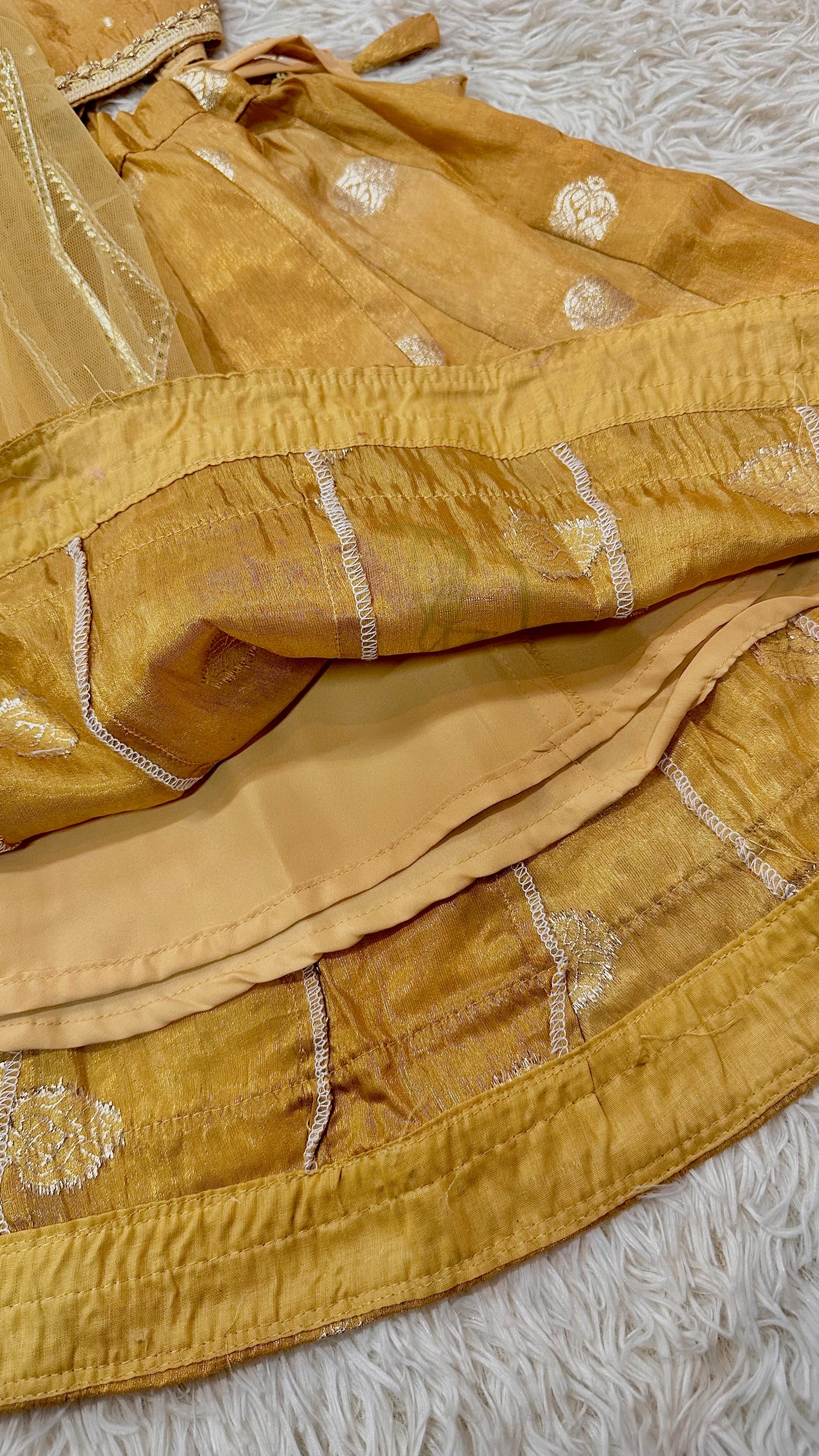 Gold banaras lehenga