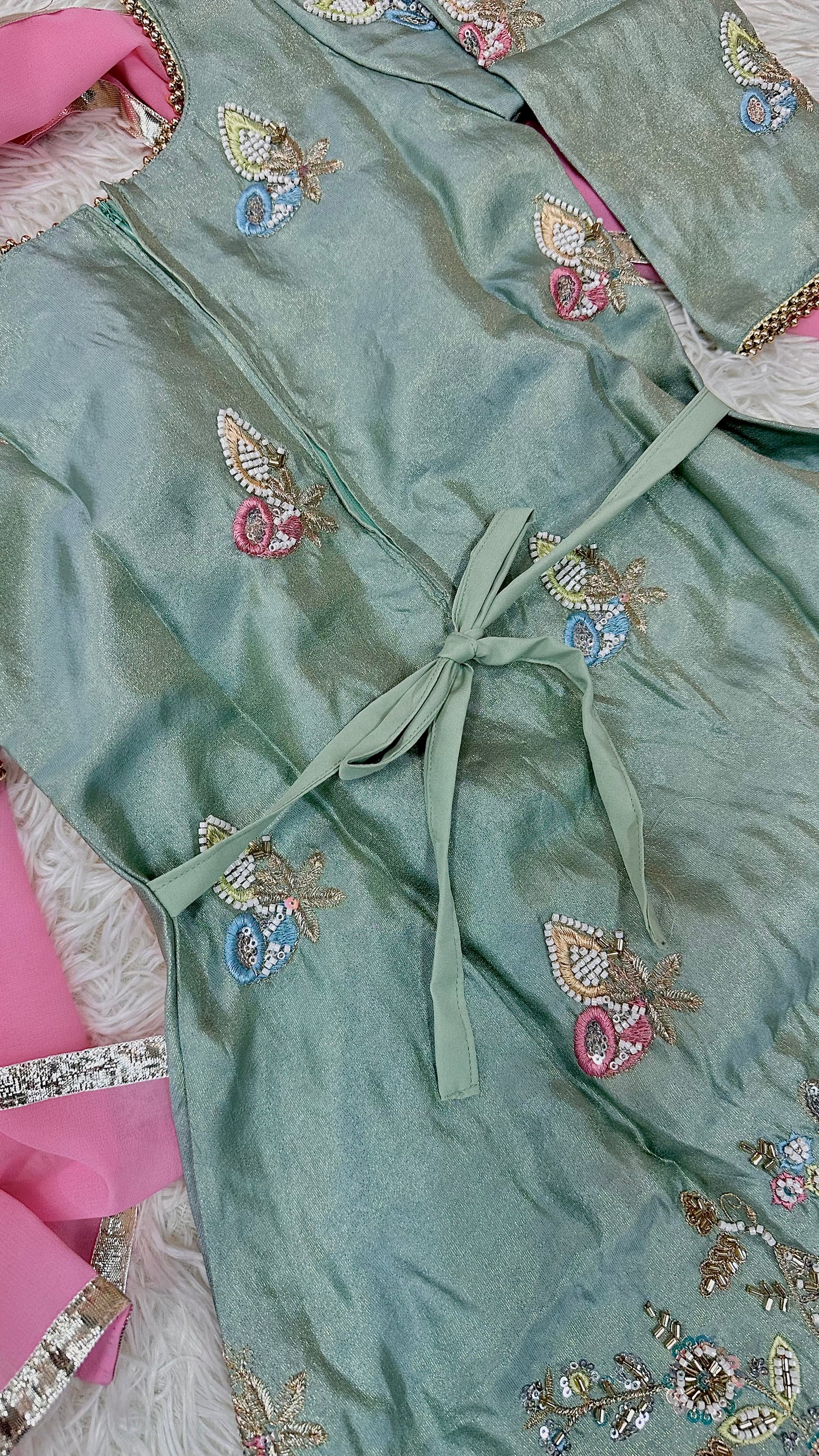 Mint green elephant suit