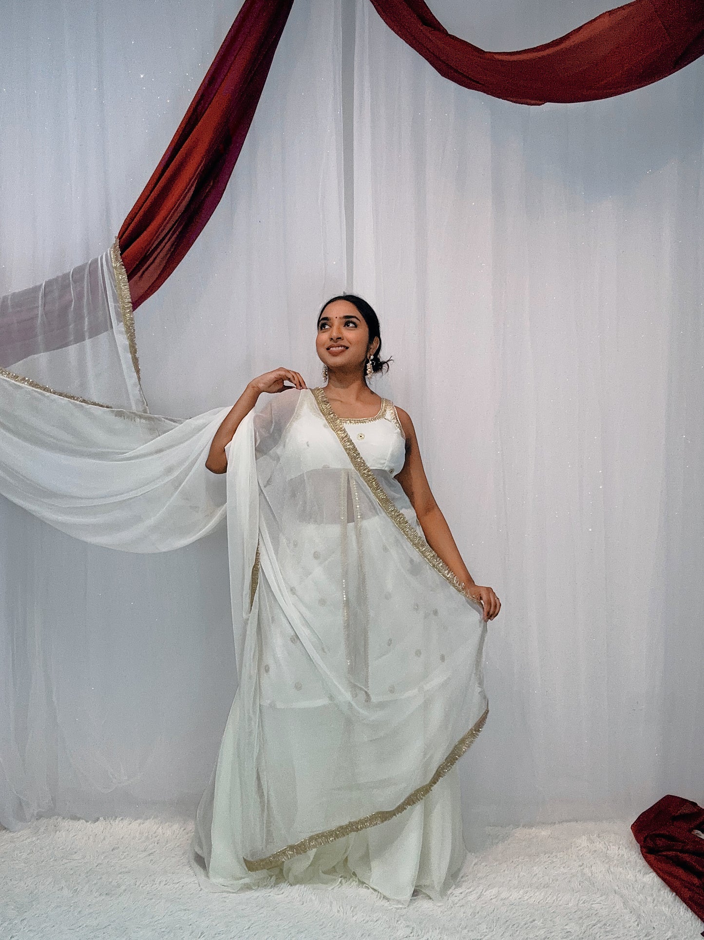 Slit georgette sherara