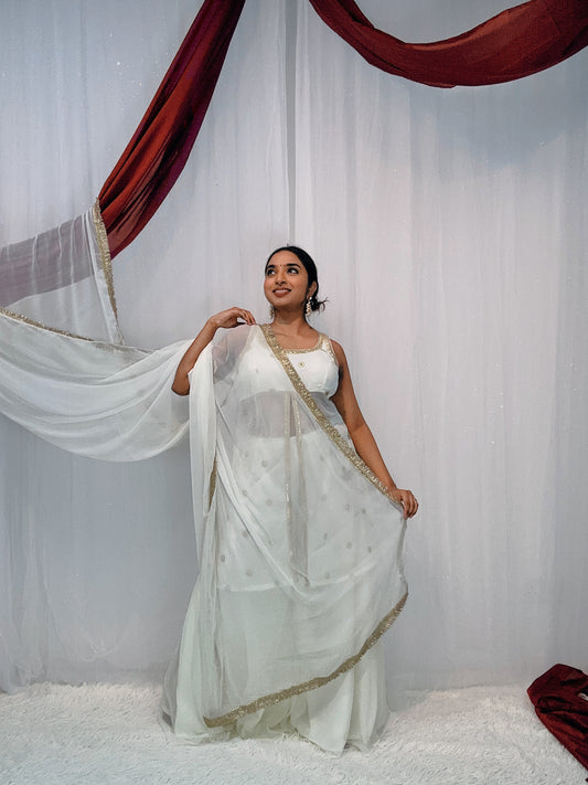 Slit georgette sherara