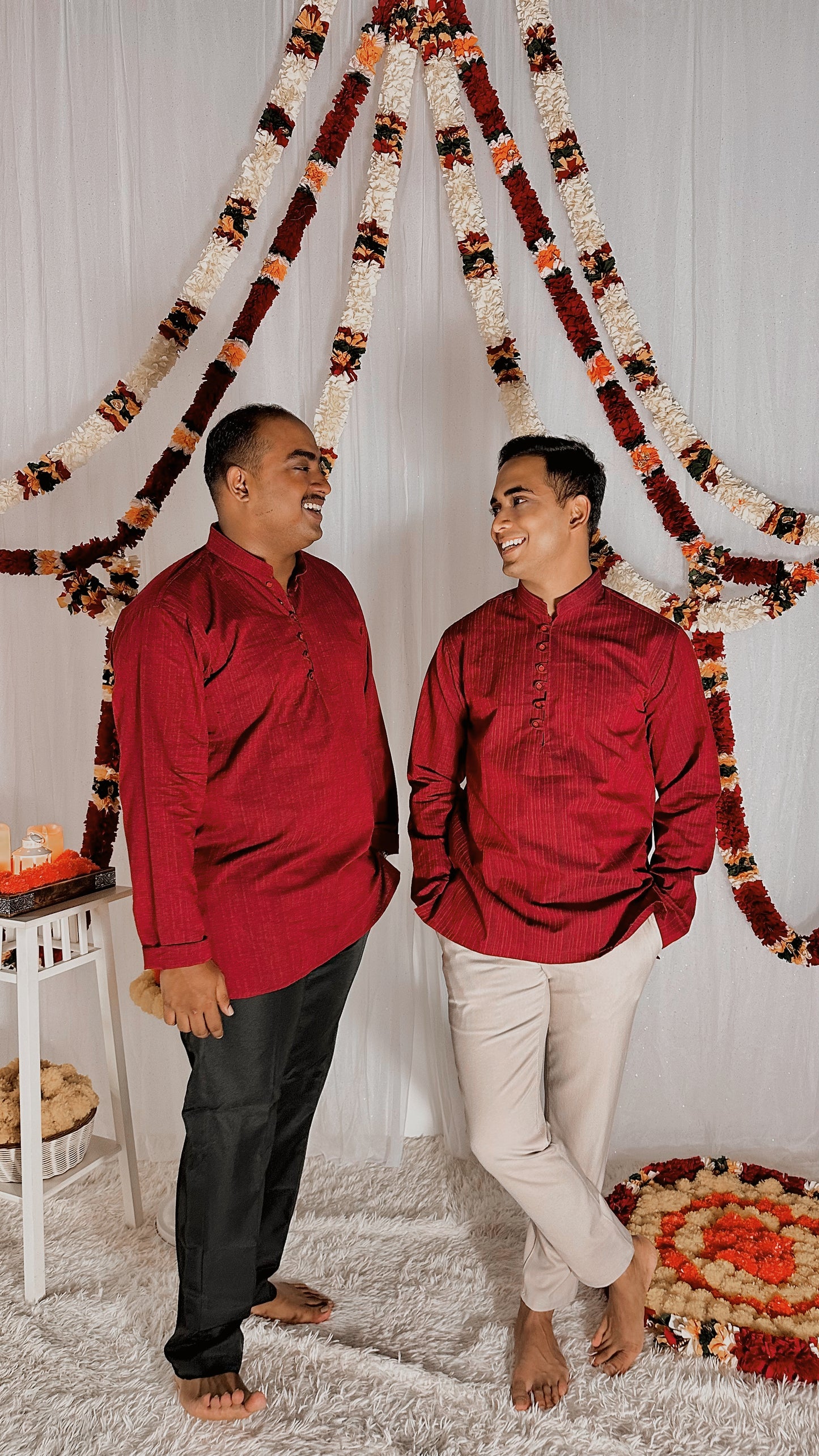 Maroon premium cotton kurta top