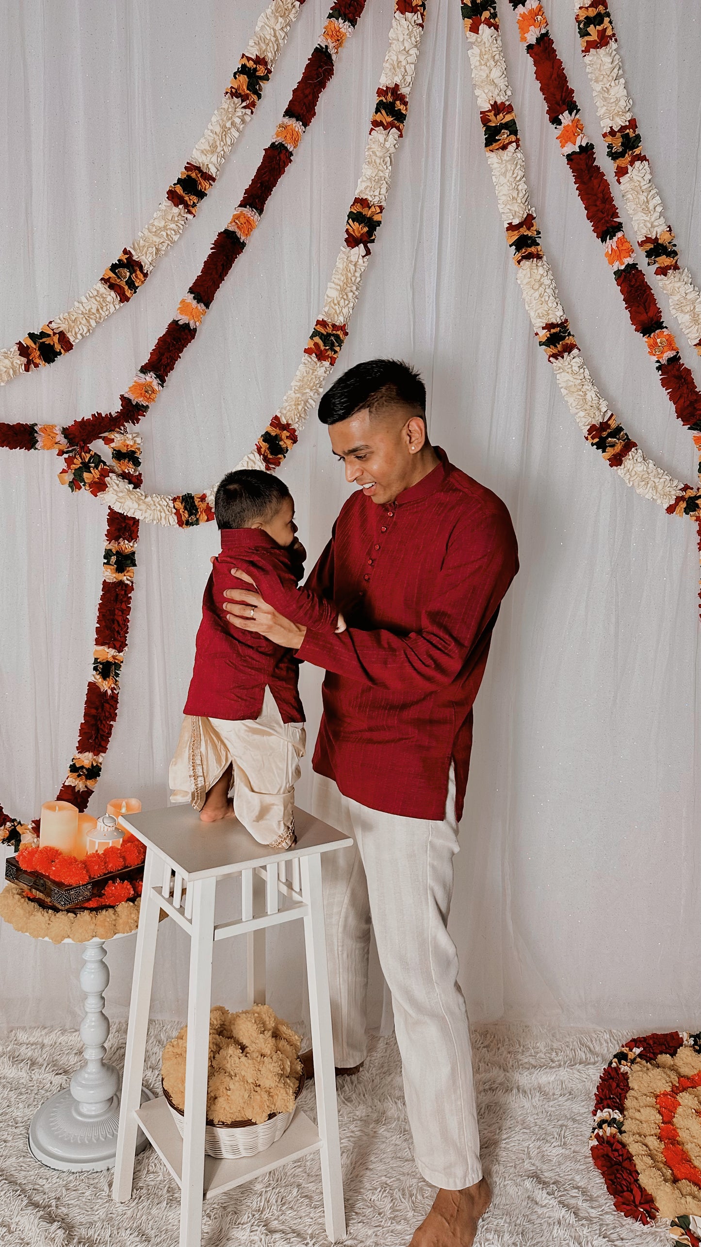 Maroon premium cotton kurta top