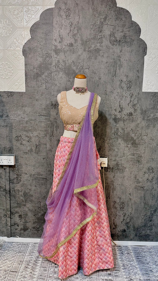 Pastel multicolor lehenga