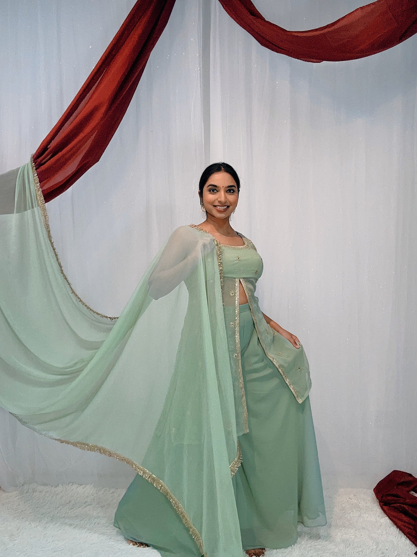 Slit georgette sherara