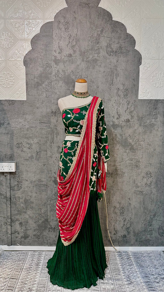 Emerald kotapati mermaid lehenga