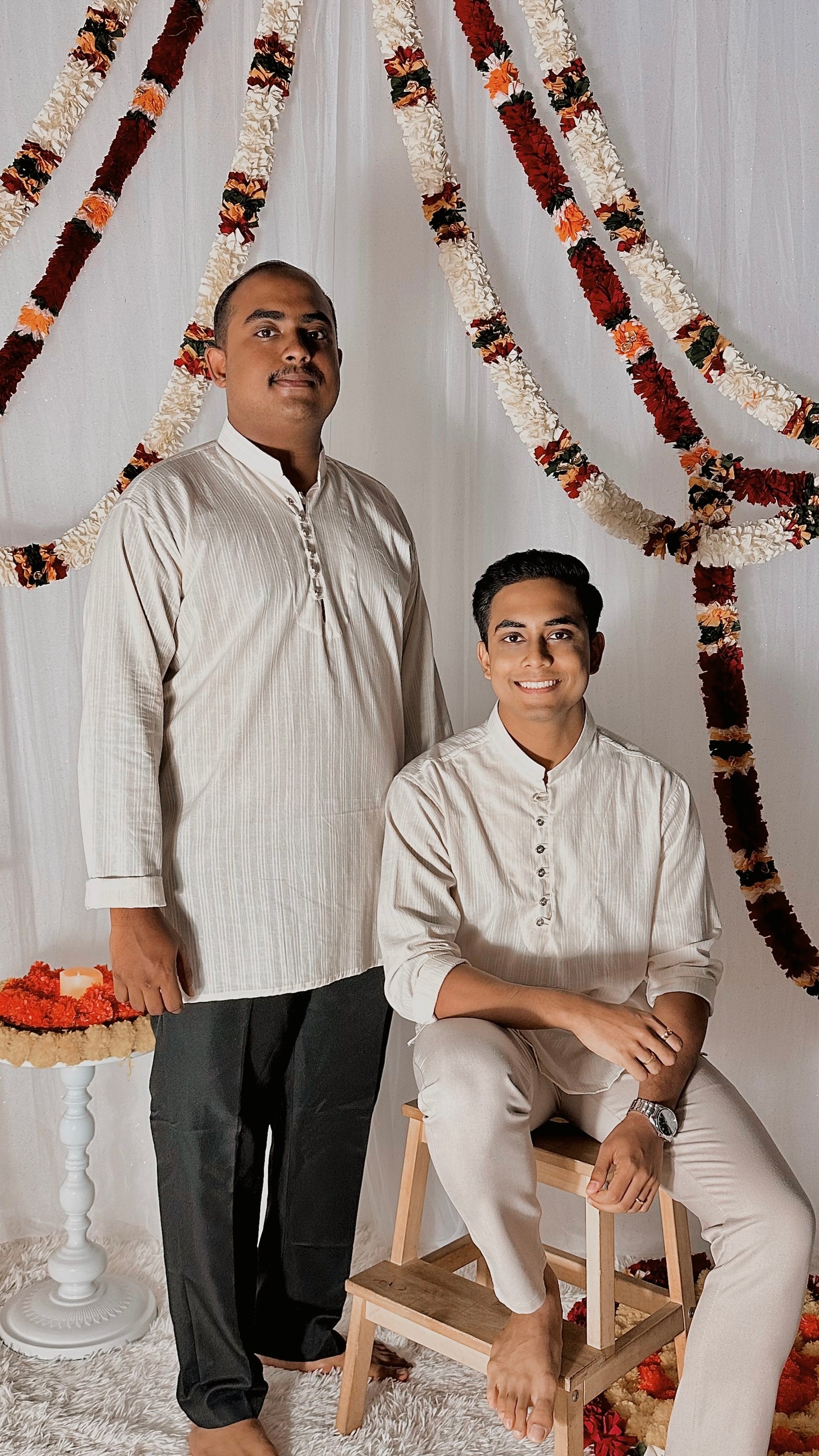 Off-white premium cotton kurta top