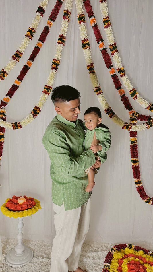 Mint green premium cotton kurta top