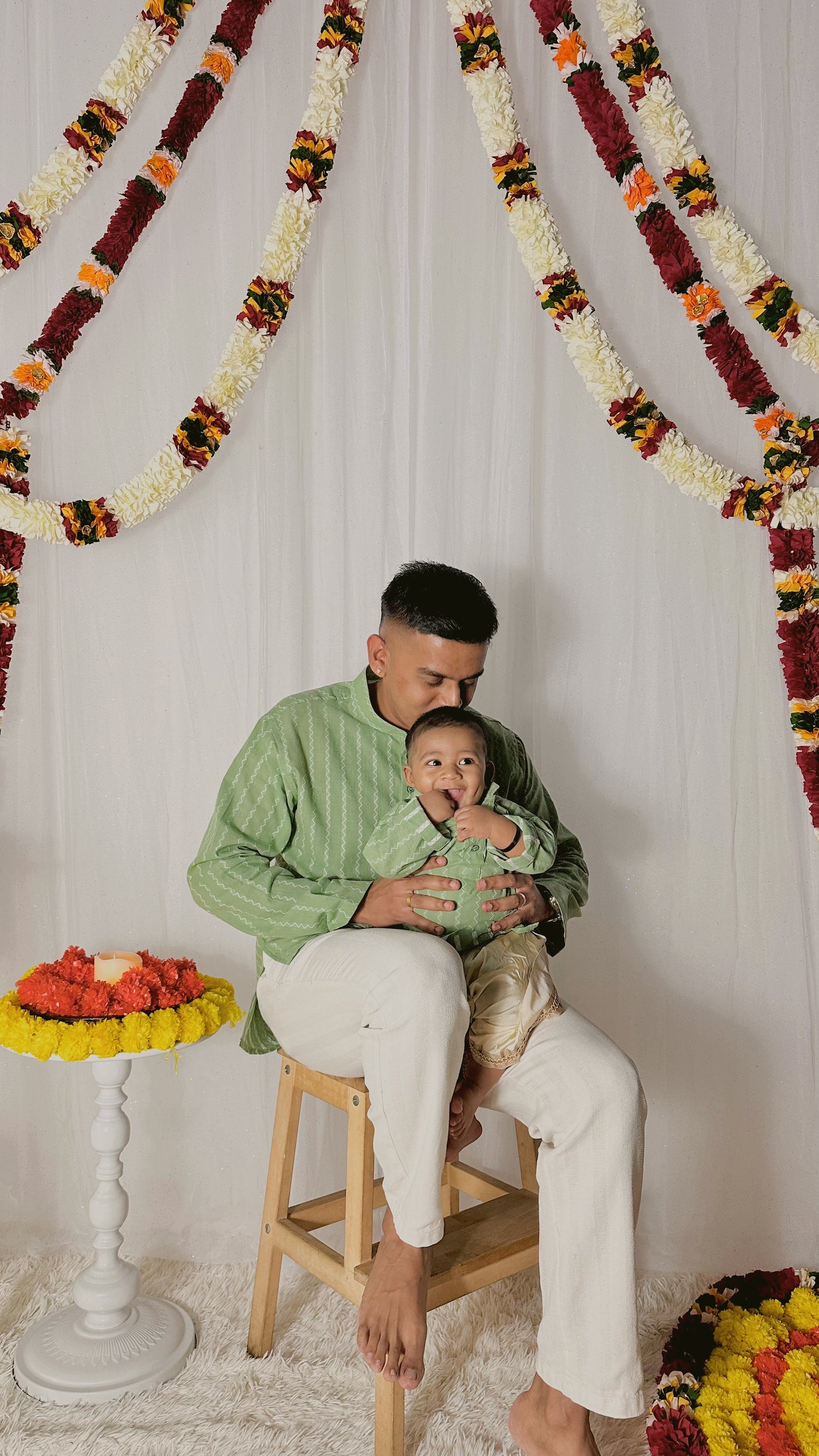 Mint green premium cotton kurta top