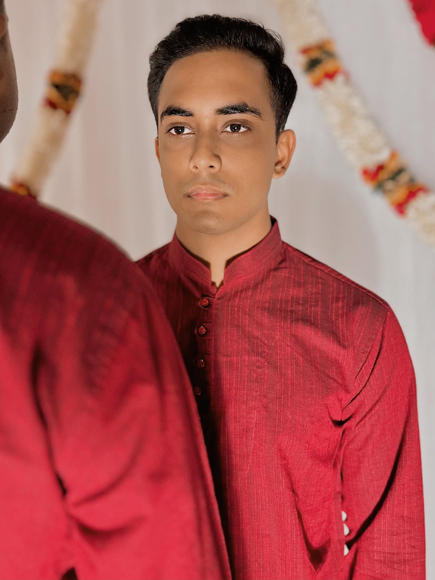 Maroon premium cotton kurta top