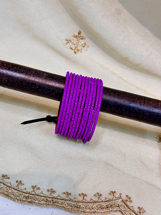 2.4 violet matte bangles