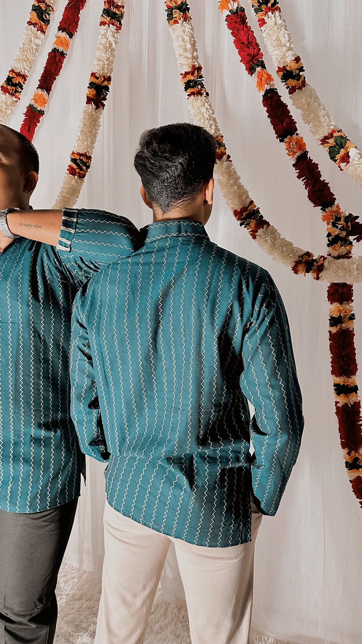 Oxford blue premium cotton kurta top