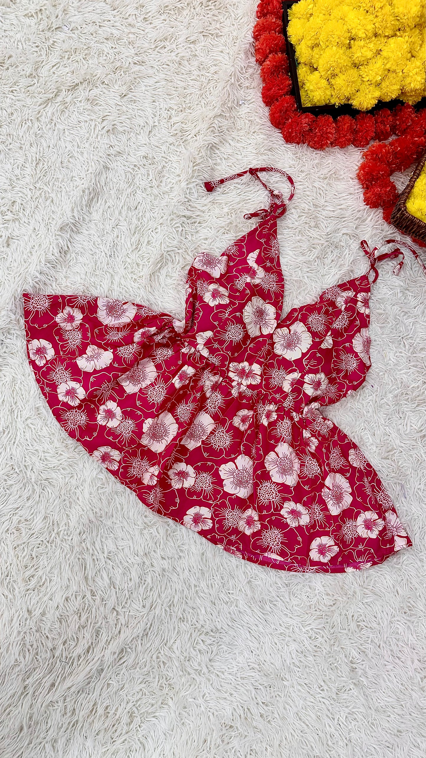 Short hot pink kurti