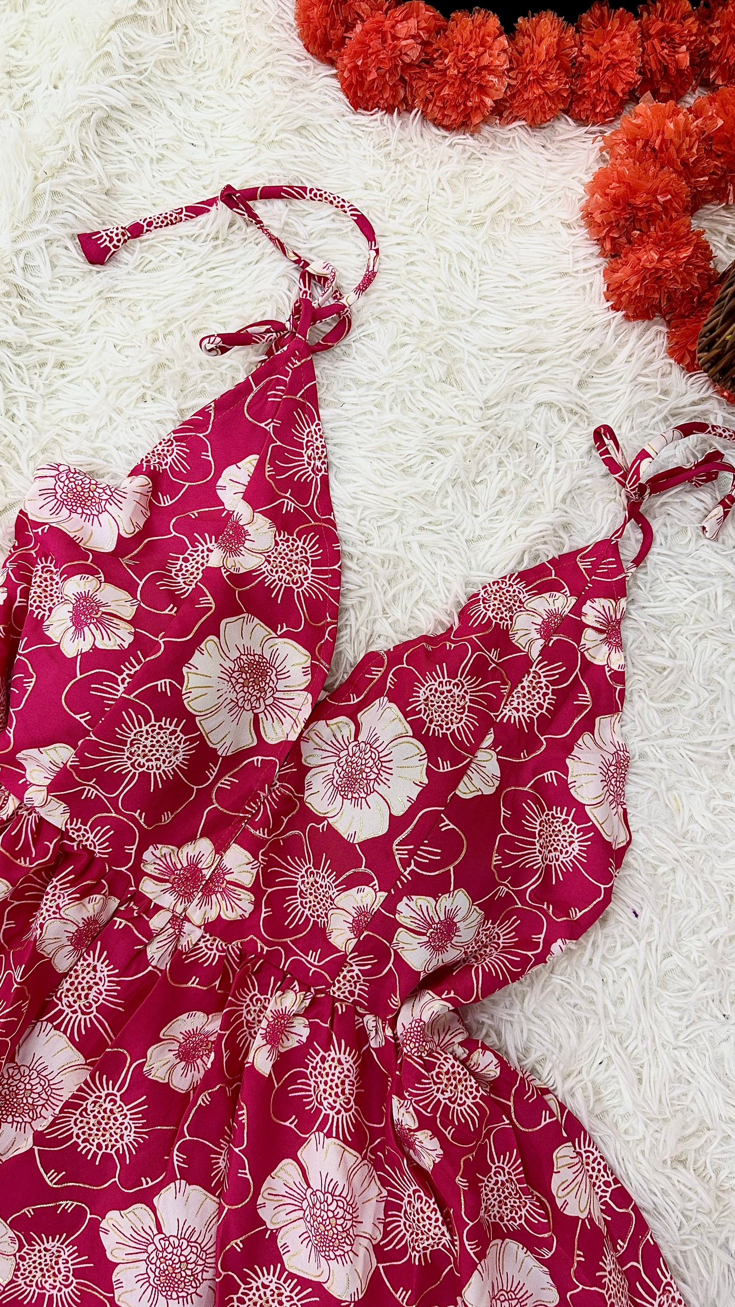 Short hot pink kurti