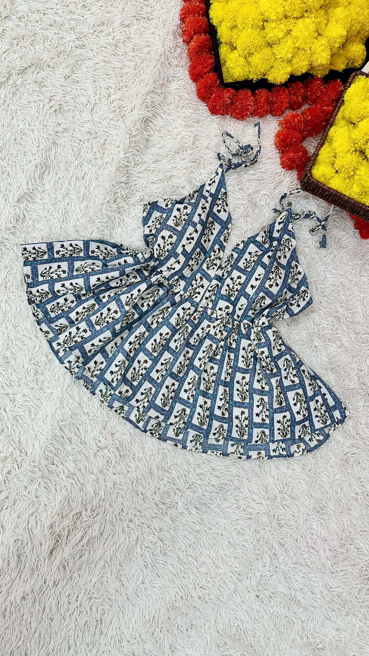 Baby blue short kurti